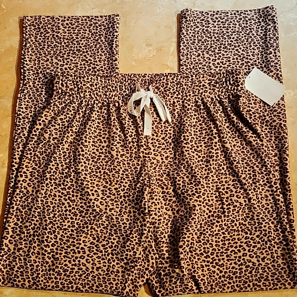 Calvin Klein Leopard Print Super Soft Sleep Pants S